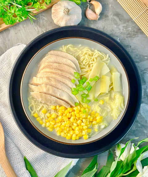 Tonkotsu Ramen Noodle Soup with Chicken Breast